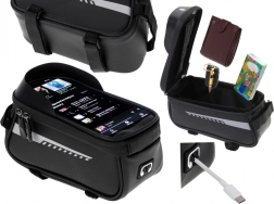 Waterproof Bicycle Handlebar Bag with Phone Holder