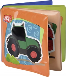 Washable Squeaky Bath Book – Vehicles, 10 × 10 cm