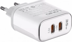 LDNIO 35 W Wall Charger with Dual USB-C for iPhone + USB-C to Lightning Cable