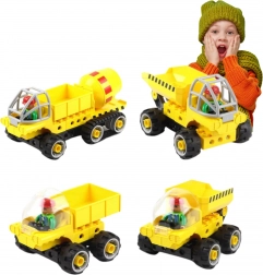 5-in-1 Building Set: Concrete Mixer with Dump Truck, 38 pieces + 5 cards