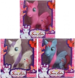 Unicorno alato figurina in gomma