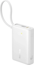 Baseus PicoGo Power Bank with Digital Display 10000 mAh, 45 W (white)