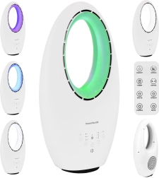 Bladeless Stand Fan with LED Lighting 60W