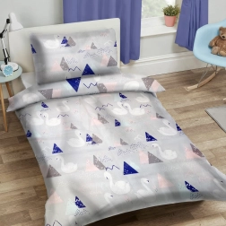 Otroška posteljnina 90x120 cm - labodi POLJSKI IZDELEK