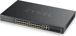 Zyxel GS2220-28HP 24‑poorts gigabit L2 PoE-switch met uplink en jaarlijkse Nebula Pro Pack-licentie