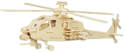 Woodcraft Wooden 3D Puzzle – Apache Helicopter