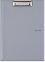 Porte-bloc double A4 plastique Pastelini gris