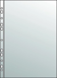 Pochette perforée A4 en polypropylène, brillante, 80 microns