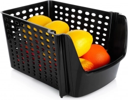Plastic basket for fruit and vegetables 29 × 21 × 16 cm, black