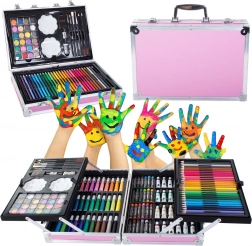 Set artistico in valigetta 145 pezzi rosa