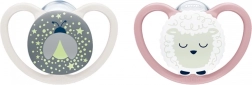 Succhietto per bambini NUK Perfect Match Air Night Firefly/Sheep 0–6 mesi, 2 pz