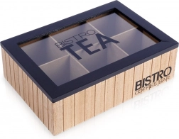 Wooden Tea Organizer BISTRO 24 × 16.5 × 7.5 cm