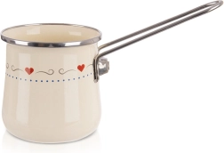 Smetanast emajliran džezva TONCA 600 ml