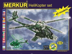 Merkur Hubschrauber-Set, 515 Teile, 40 Modelle