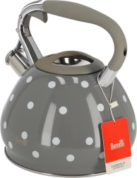 Grijze waterkoker Berretti Cornelia 3L met stippen