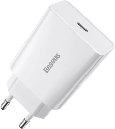 Baseus Speed Mini Snellader, USB-C, PD, 3A, 20W (wit)