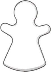 Stainless steel cookie cutter doll 6.8 cm