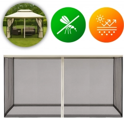 Rete anti-insetto per gazebo da giardino 3x4 m con cerniere di MultiGarden