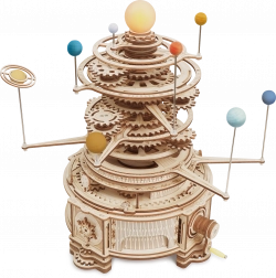 Houten mechanisch model van het zonnestelsel ROKR Orrery 3D-puzzel