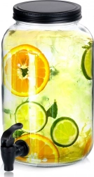 Glass beverage dispenser with tap 3.2 l