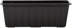 Fioriera in plastica 100 cm antracite per balcone e finestra