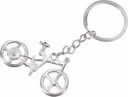 Srebrni privjesak za ključeve u obliku bicikla