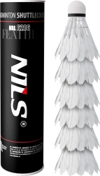NILS NBL6206 Feather Badminton Shuttlecocks, 6 pcs