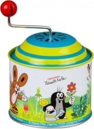 Wind-up music box MOLE, metal 8 cm