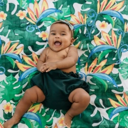 Tommy Lise Lush Garden Bamboo Muslin Swaddle 120 × 120 cm