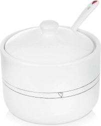 Ceramiczna cukiernica z łyżeczką Serce 300 ml