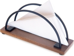 Porte-serviettes en bois et métal Radka 16 × 5 × 8 cm