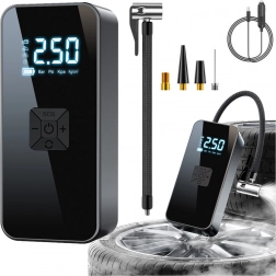 Elektromos Hordozható Mini Kompresszor LED Zseblámpával