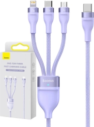 Multifunkční nabíjecí kabel Baseus s USB-C, Micro USB a Lightning konektory, 100W, 1,5 m
