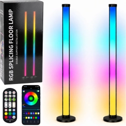 Smart RGB LED-Stehlampen mit App- und Fernbedienungssteuerung, 125 cm, 2 Stk.