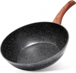 Granite Wok VILDE Black&Wood 28 cm