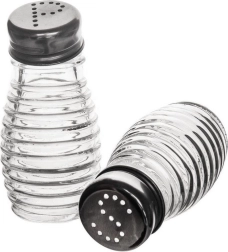 Glass Salt Shaker and Pepper Shaker – set of 2, 70 ml