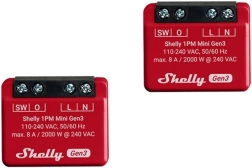 Shelly 1PM Mini Gen3 set da 2 interruttori smart Wi‑Fi/Bluetooth