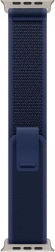 Modrá Trail Remienok pre puzdro 49 mm - veľkosť S/M - titánové časti prirodzenej farby