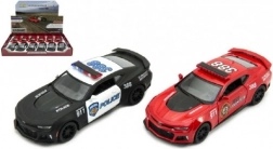 Kinsmart Chevrolet Camaro – policijski i vatrogasni automobil na navijanje, 12 cm