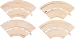 Small Wooden Road Curves 4 pcs