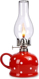 Ceramic kerosene/diesel lamp Dot 530 ml, 28.5 cm