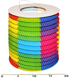Rainbow Cylindrical Lantern 15 cm