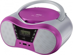 Lecteur CD portable avec Bluetooth et USB rose