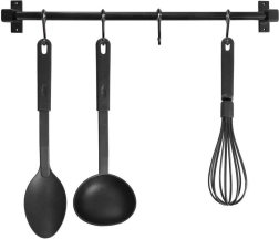 Køkkenvægsskinne RADKA 50,5 cm – sort metal