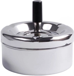 Seal-able steel ashtray 11 cm
