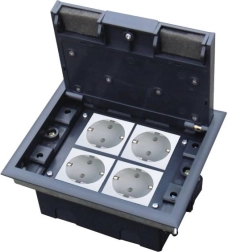 Podlahová krabice 4M 45×45 mm s nastavitelnou hloubkou pro technickou podlahu