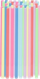 Pailles colorées pour boissons 22 cm, 50 pcs