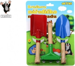 attrezzi da giardino per bambini Talpa – metallo e legno, set 3 pz