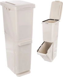 Plastic bin for sorted waste 2×17.5 l