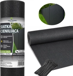 Senčilna in maskirna mreža 1,5 × 50 m 95 % 180 g/m² + 100 vezic